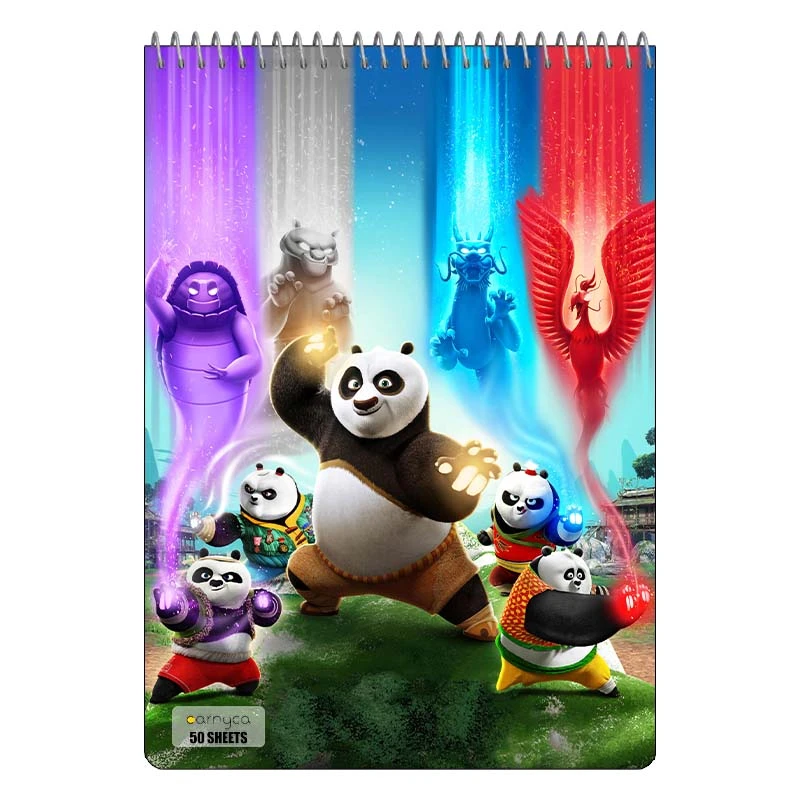 دفتر نقاشی 50 برگ سیمی کارنیکا طرح پاندای کونگ فوکار Kung Fu Panda کد 67525