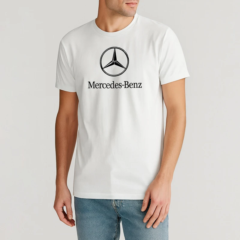 تی شرت آستین کوتاه مردانه طرح مرسدس بنز کد 1529