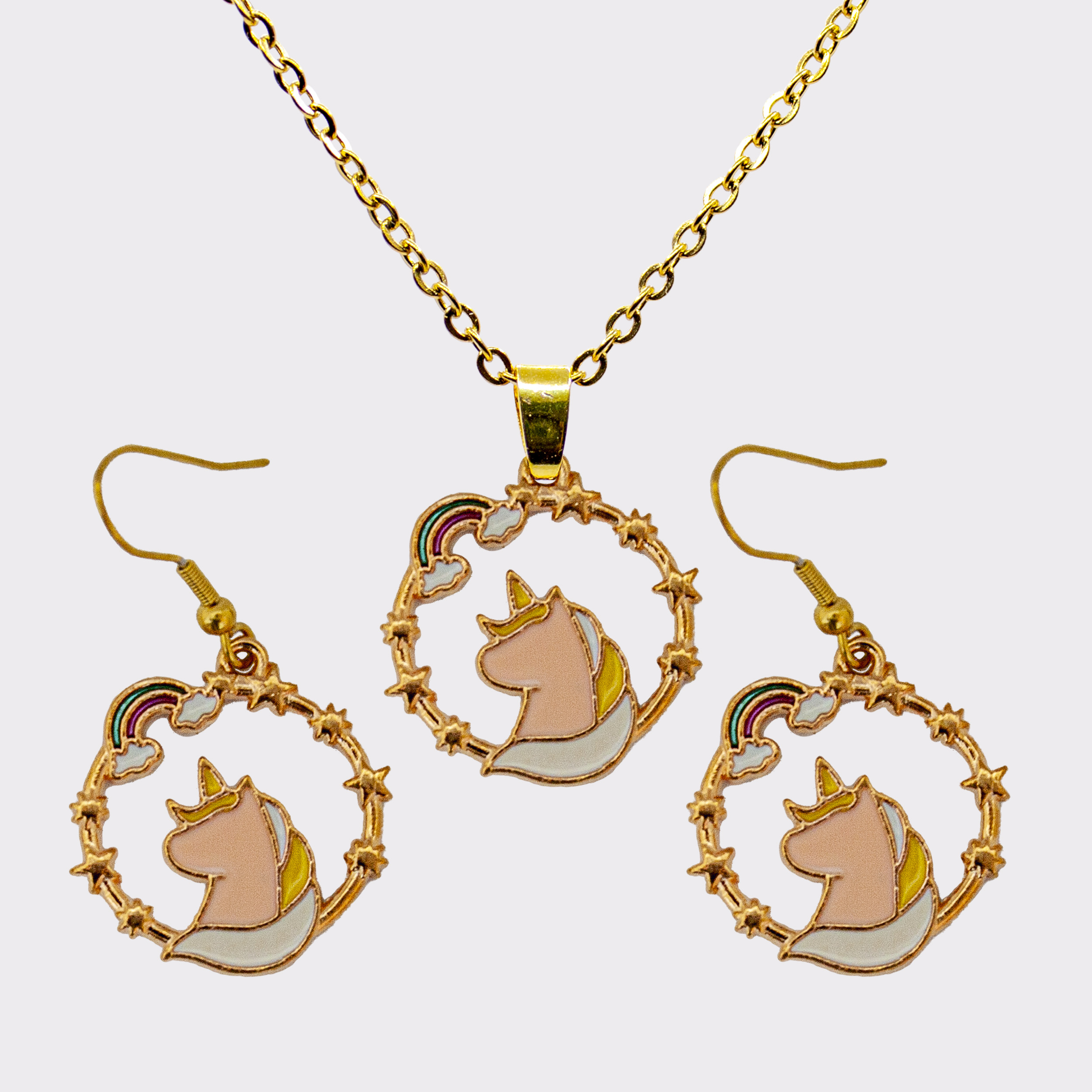 نیم ست دخترانه مدل یونیکورن کد 324