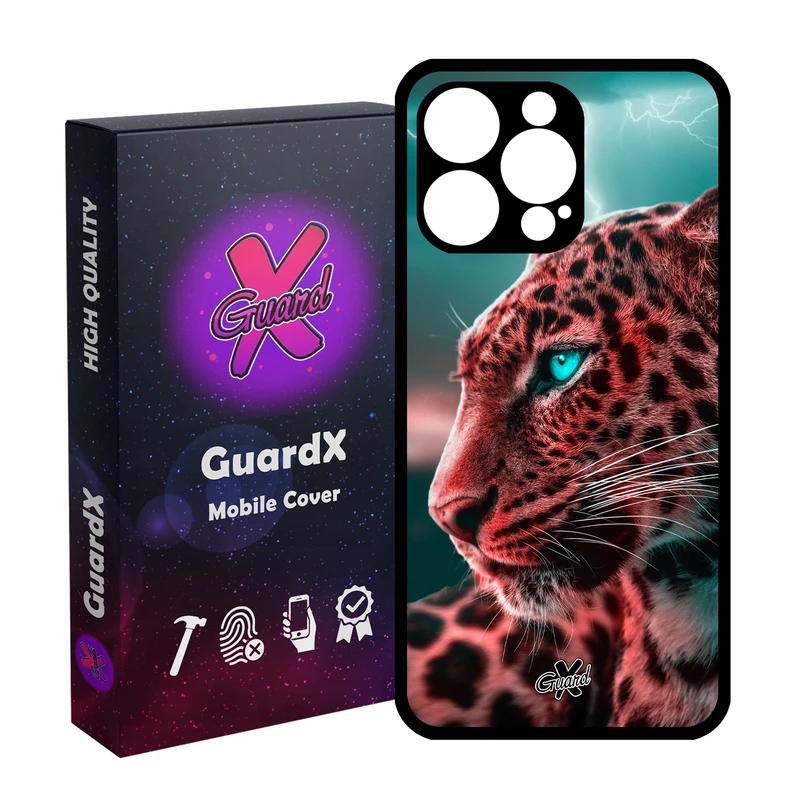 کاور گارد ایکس طرح پلنگ مدل قاب Glass10233 مناسب برای گوشی موبایل اپل iPhone 15 Pro Max