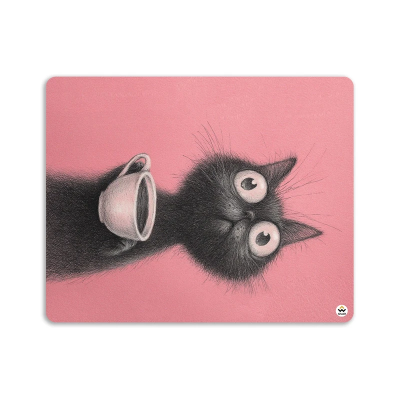 ماوس پد شادیت مدل گربه فنجون به دست کد 01 سایز 19*24 سانتی متر