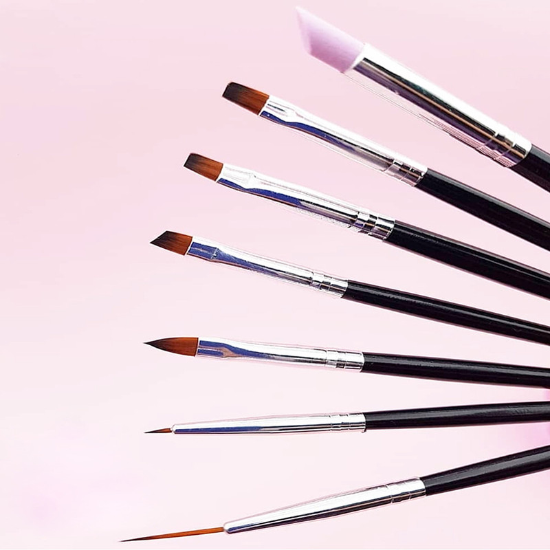 قلم موی طراحی ناخن لمون مدل DE7 مجموعه 7 عددی