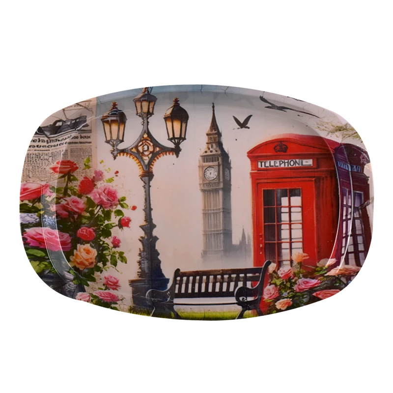 سینی بدون دسته مهروز مدل 6652 لندن سایز 21×32  سانتی متر