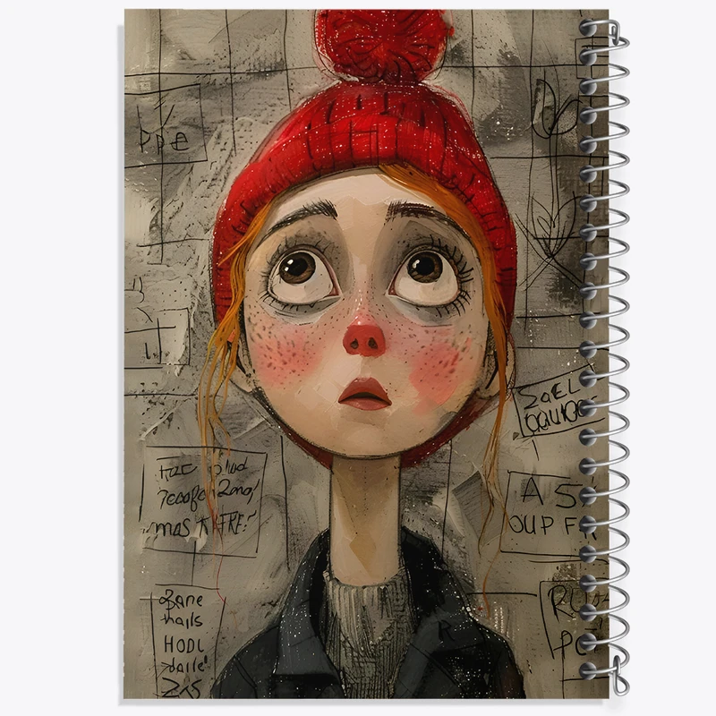 دفتر ژورنال نویسی 50 برگ خندالو مدل نقطه ای طرح دخترانه کد F5975