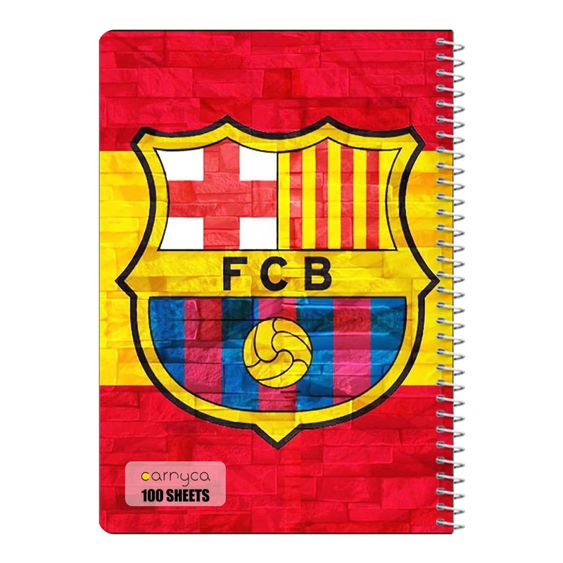 دفتر مشق 100 برگ سیمی کارنیکا طرح بارسلونا Barcelona کد 59260