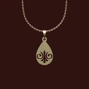 گردنبند طلا 18 عیار زنانه مدوپد مدل هندسی کد W2-1-1179