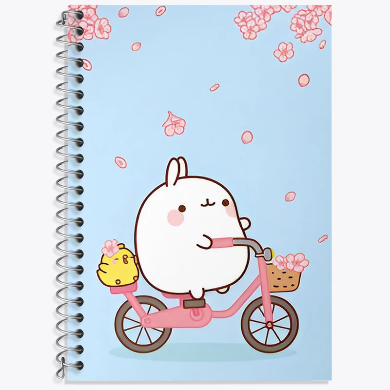 دفتر زبان 50 برگ خندالو مدل سه خط طرح خرگوش کیوت و بامزه کد N2053