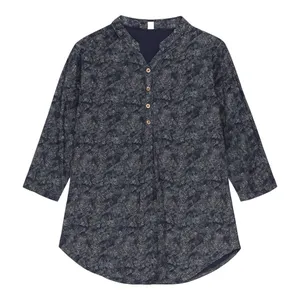 بلوز آستین سه ربع یقه هفت زنانه مدل 2268