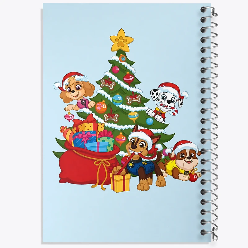 دفتر شطرنجی 50 برگ خندالو طرح سگ های نگهبان و کریسمس کد N5341