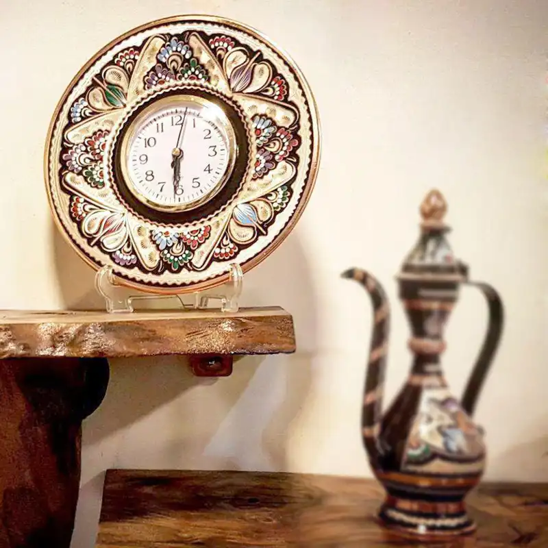 ساعت مسی میناکاری مدل دیواری کد 260