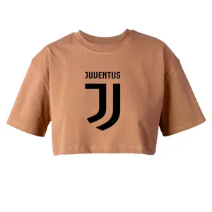 کراپ‌تاپ آستین کوتاه زنانه مدل یوونتوس کد L217 K