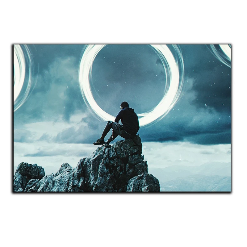 تابلو شاسی بکلیت طرح ماه و تنهایی مدل SH-S5517