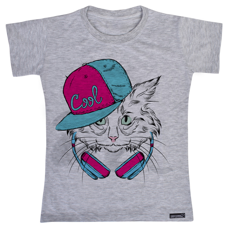 تی شرت آستین کوتاه پسرانه 27 مدل Fashion Cat کد MH825