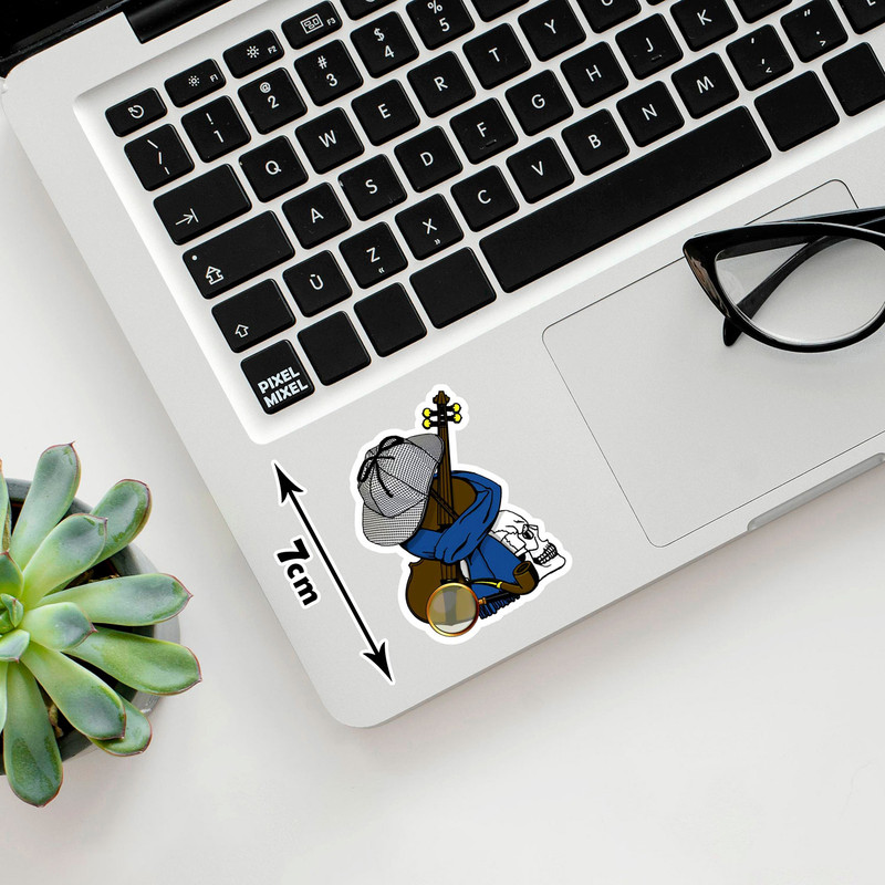 استیکر لپ تاپ پیکسل میکسل مدل سریال شرلوک هلمز مجموعه 6 عددی