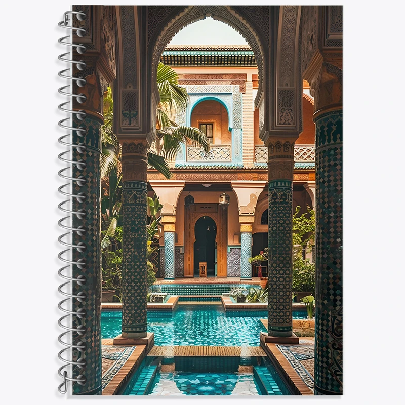 دفتر لغت 50 برگ خندالو طرح حیاط خانه کد F6350