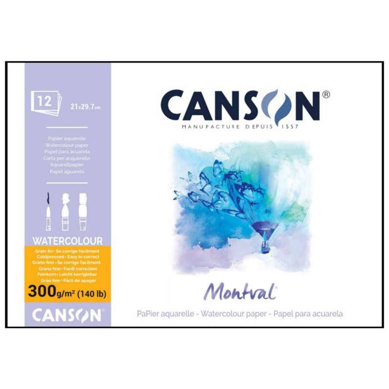 مقوا آبرنگ کانسون مدل Montval کد 300gsm سایز 29.7 × 21 سانتی متر بسته 12 عددی مقوا آبرنگ کانسون مدل Montval کد 300gsm سایز 29.7 × 21 سانتی متر بسته 12 عددی
