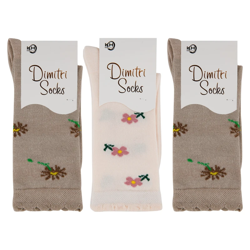 جوراب ساق بلند بچگانه دیمیتری مدل DM6-5 مجموعه 3 عددی