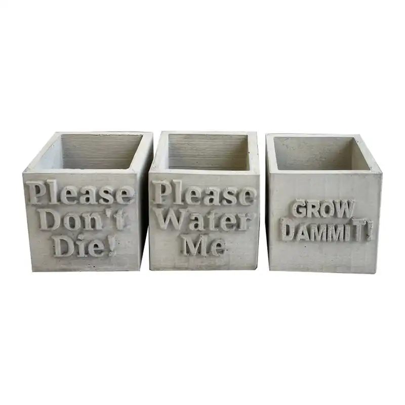 گلدان بتنی مدل GROW مجوعه 3 عددی