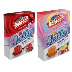 پودر ژله انار و میوه های استوایی کهربا - 100 گرم مجموعه 2 عددی