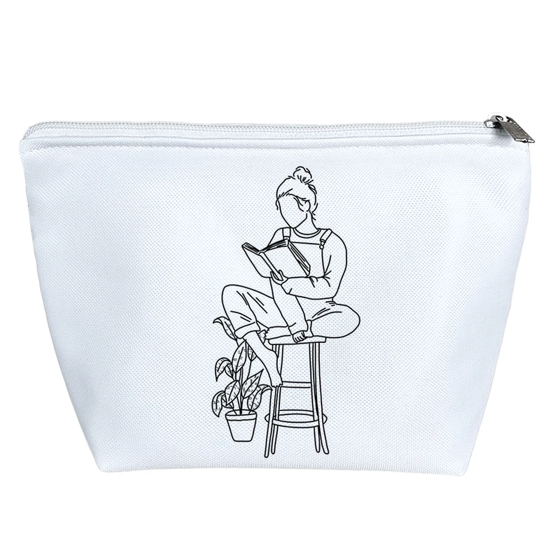 کیف لوازم آرایش دخترانه خندالو مدل دختر کتابخوان کد 5173