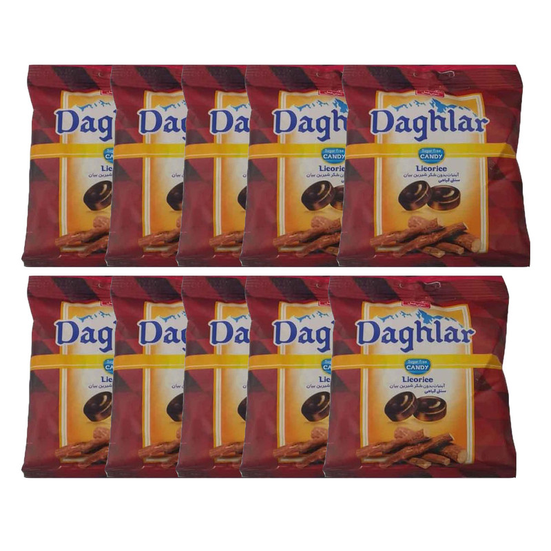 آبنبات بدون قند شیرین بیان شیرین عسل - 50 گرم بسته 10 عددی