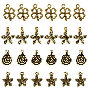 آویز دستبند مدل گلها کد GLD مجموعه 24 عددی