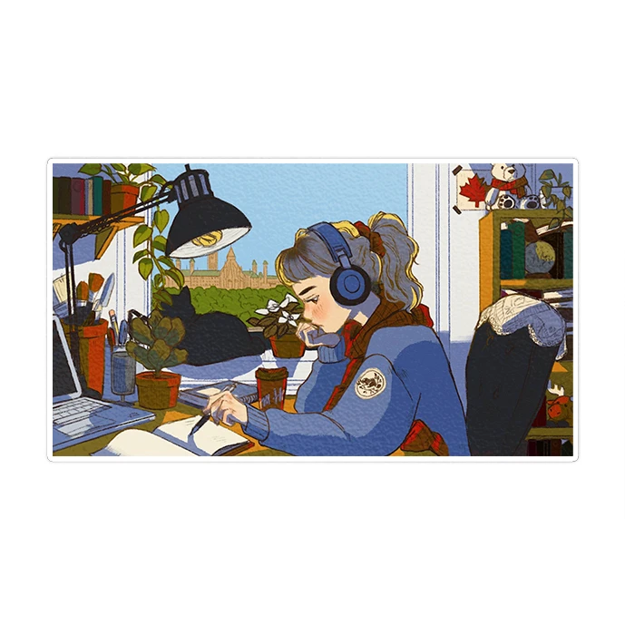 استیکر لپ تاپ ماسا دیزاین طرح Lofi مدل STK1591