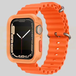 بند اسپریگ مدل Ocean Smp Amizze مناسب برای اپل واچ Series SE 2022 44mm / SE 2021 44mm / Series 5 44mm / Series 6 44mm / SE 44mm به همراه کاور