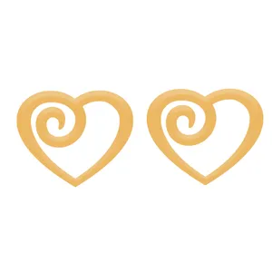 گوشواره طلا 18 عیار زنانه باراد زر مدل قلب BZ08