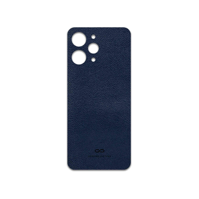 برچسب پوششی ماهوت مدل Deep-Blue-Leather مناسب برای گوشی موبایل شیائومی Redmi 12