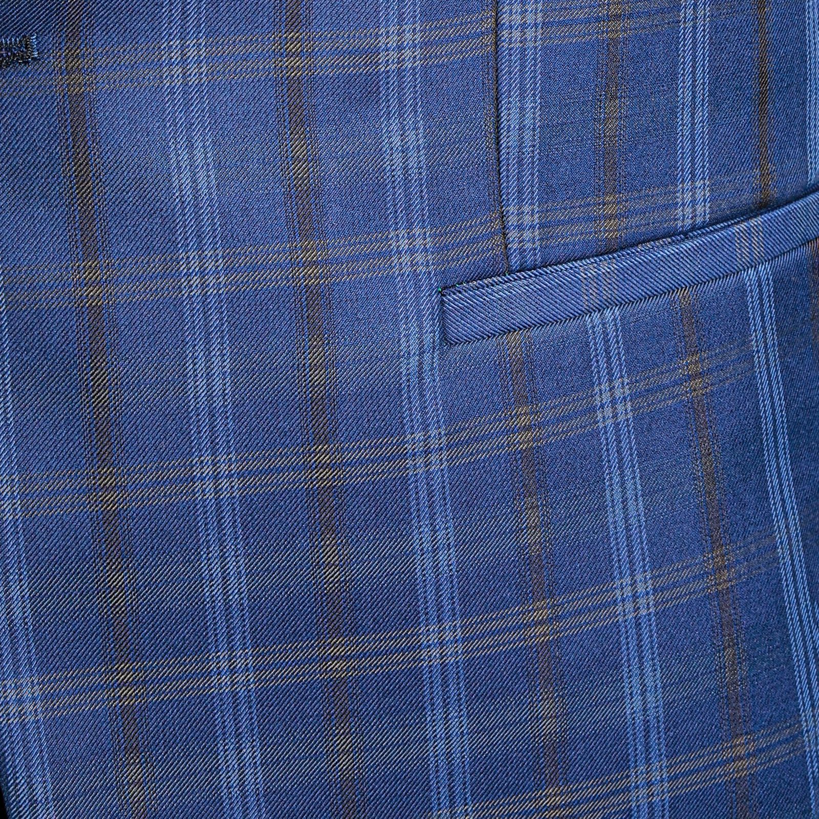 کت تک مردانه مدل چهارخانه  الپا -TH رنگ آبی تیره -  - 6