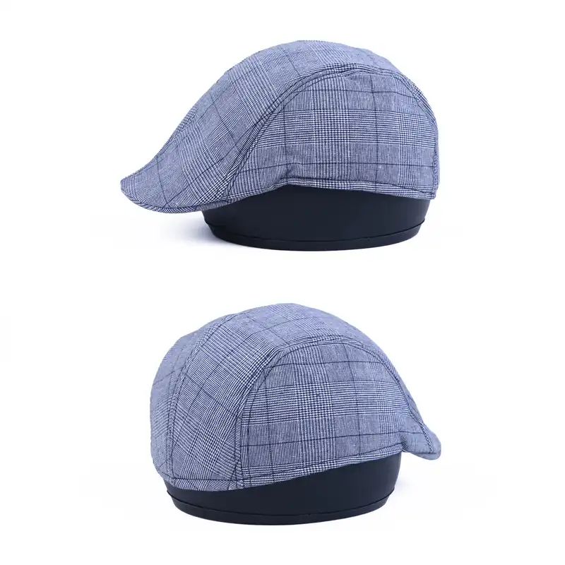 کلاه باراتا مدل فلت طرح چهارخانه