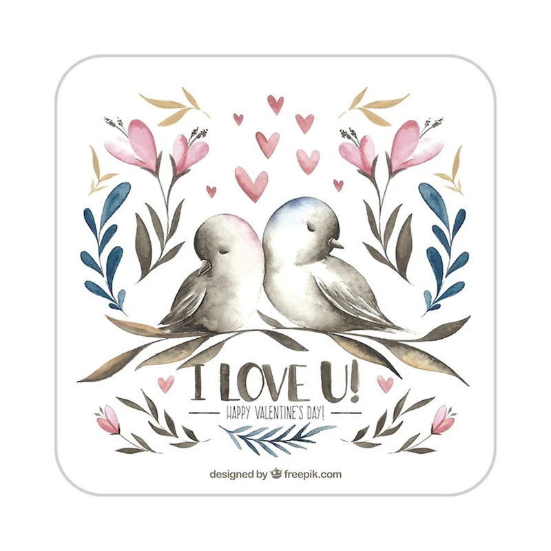 زیر لیوانی کاکتی طرح عاشقانه مدل mp38068