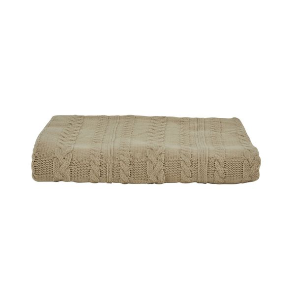 پتو مسافرتی یک نفره کاراجا هوم مدل Conner Bej Puskullu Throw Battaniye T.K سایز 170x130 سانتی‌متر