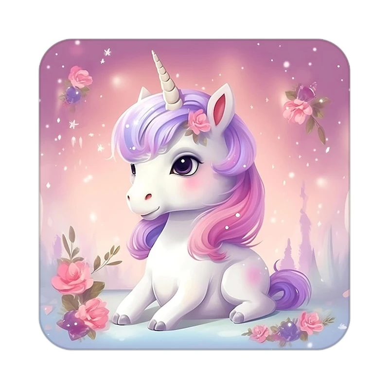 زیر لیوانی کاکتی طرح اسب تک شاخ و یونیکورن مدل mp30642