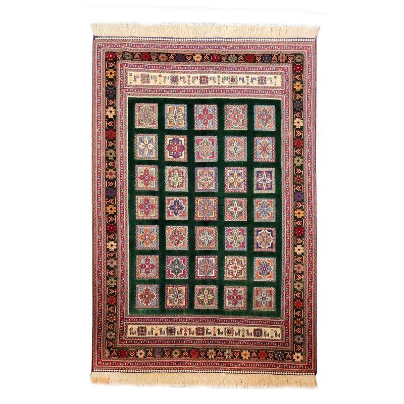 گلیم دستباف دو متری طرح خشتی مدل AA87