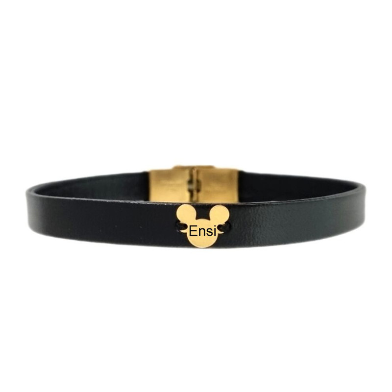 دستبند طلا 18 عیار زنانه لیردا مدل اسم انسی