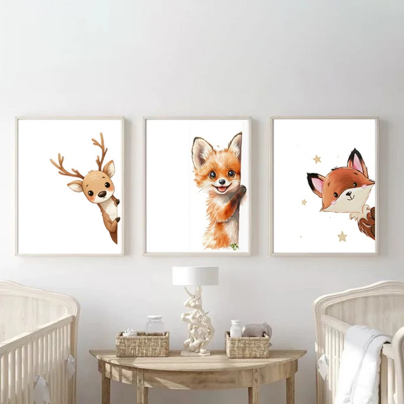 تابلو بکلیت طرح مینیمال و اتاق کودک مدل SI-MR-1034 فریم نقره ای مجموعه 3 عددی