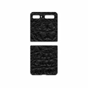 MAHOOT Black-Crocodile-Leather Cover Sticker for Samsung Galaxy Z Flip