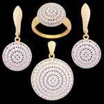 نیم ست طلا 18 عیار زنانه طلای مستجابی مدل آوا تراش کد 09