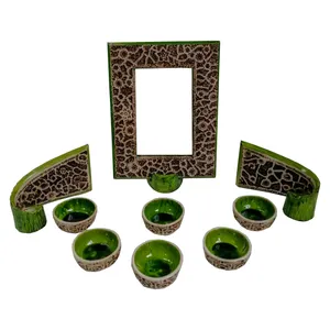 مجموعه ظروف هفت سین 10 پارچه مدل سبزینه
