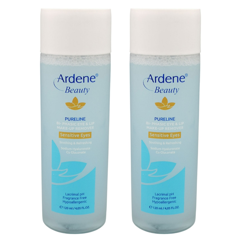 پاک کننده دو فاز آرایش چشم و لب آردن مدل Soothing مناسب انواع پوست حجم 120 میلی لیتر مجموعه دو عددی