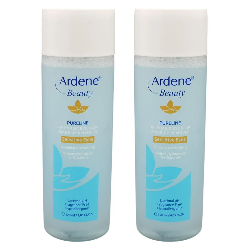 پاک کننده دو فاز آرایش چشم و لب آردن مدل Soothing مناسب انواع پوست حجم 120 میلی لیتر مجموعه دو عددی پاک کننده دو فاز آرایش چشم و لب آردن مدل Soothing مناسب انواع پوست حجم 120 میلی لیتر مجموعه دو عددی
