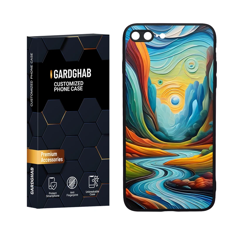 کاور گارد قاب مدل دورژله ای هنری مناسب برای گوشی موبایل اپل iPhone 7 Plus / 8 plus