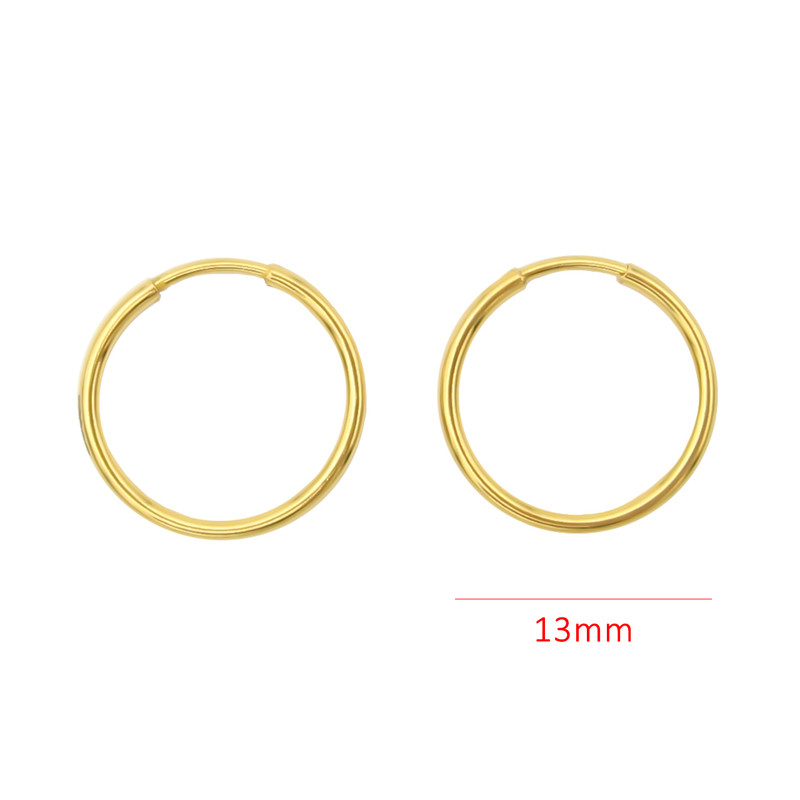 گوشواره طلا 18 عیار زنانه کاپانی مدل حلقه ای کد KE013