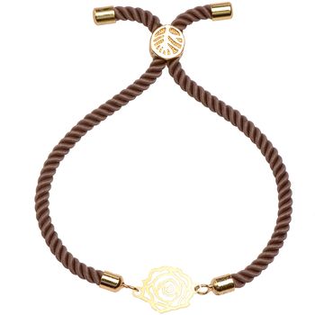 دستبند طلا 18 عیار زنانه کرابو طرح گل مدل Kr1565
