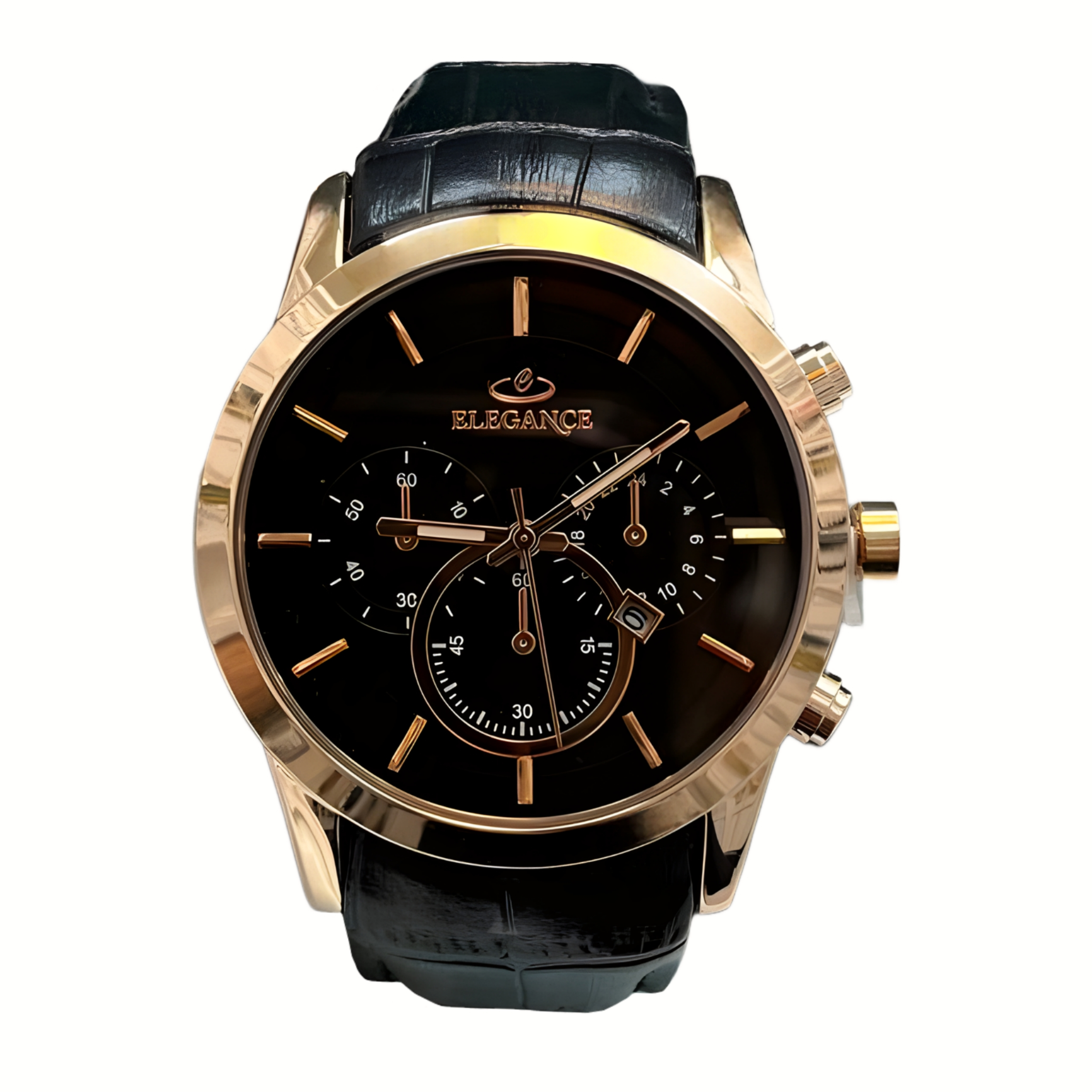 ساعت مچی عقربه‌ای مردانه الگانس مدل بند چرمی تک موتوره کد Av-El-Ch 1