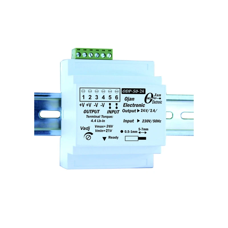 منبع تغذیه سوئیچینگ 24 ولت 2 آمپر اوژن الکترونیک مدل ODP-50-24