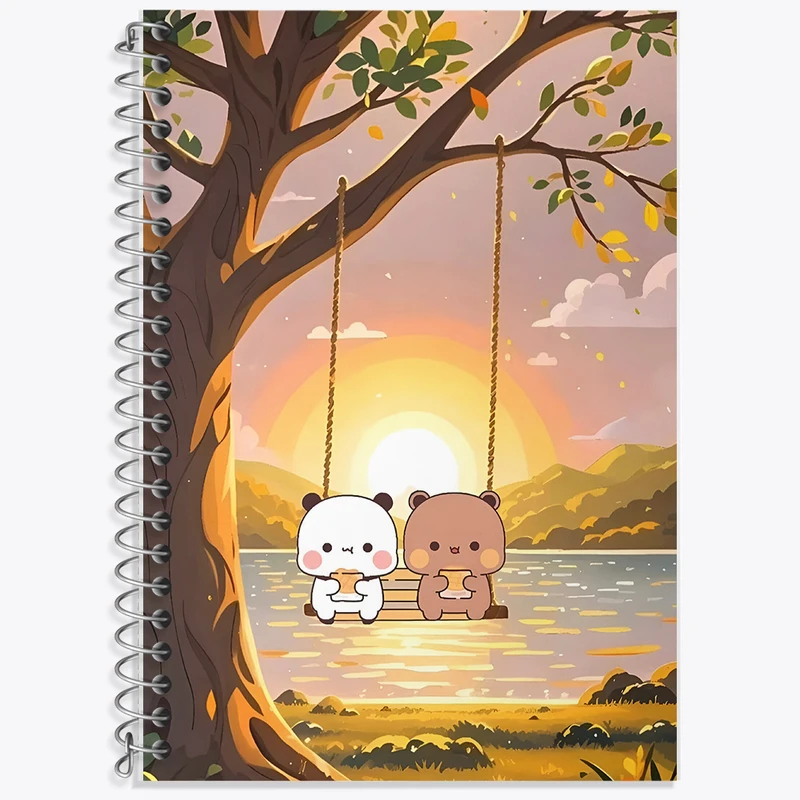 دفتر نت موسیقی 50 برگ خندالو طرح خرس و پاندای کیوت کد F5429