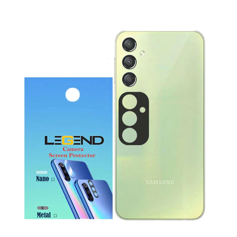 محافظ لنز دوربین لجند مدل فلزی مناسب برای گوشی موبایل سامسونگ Galaxy A24 